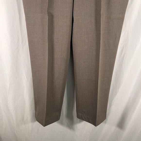 New Vintage Haggar Wool Blend Dress pants 38x30 Brown Flat Front Pockets - Picture 3 of 8